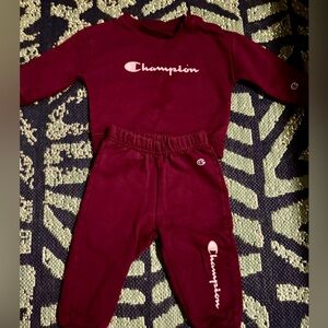 Teeniest Champion Sweats Set in Plum